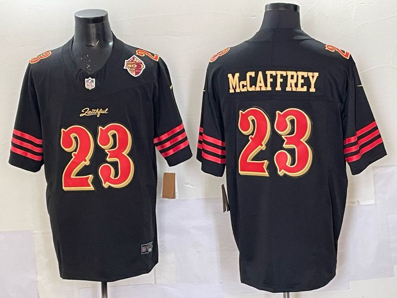 Men Nike San Francisco 49ers #23 Mccaffrey black 5th generation Limited NFL 2025 Jersey 0064